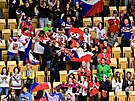�e�tí fanou�ci podporují hokejisty p�ímo v Herningu.