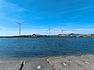 Výhled v malebné v obci Hvide Sande, která le�í u Severního mo�e, obklí�ená...