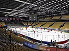 Aréna Jyske Bank Boxen v Herningu, d�ji�ti sv�tového �ampionátu hokejist�.
