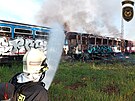 Hasii zasahovali u poru vyazench vagon ve Valaskm Mezi. (kvten...