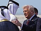 Katarský emír ejk Tamim bin Hamad Sání pivítal amerického prezidenta Donalda...