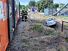 U nehody spolupracovala tak profesionln jednotka hasi z Vodan s...