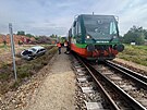 Na nechrnnm pejezdu v Bavorovicch se stetl osobn vlak s autem.