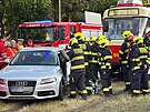Hasii vyproovali v ulici Na Petinch idiku z auta. (15. kvtna 2025)