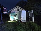 V obci Bezinky - Nectava na Svitavsku narazila dodvka do drnho domku,...