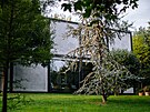 Okolí domu mlo reflektovat jednoduchou modularitu domu. Pokusili jsme se...
