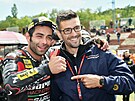 Most, 18.5.2025, Mistrovství svta superbik v Most, nedle. Vlevo Danilo...