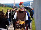 Mistrovství svta superbik v Most 2025. Fanouek jako ímský legioná.