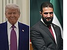 Americký prezident Donald Trump a syrský vdce Ahmad ara.