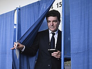 Kandidát na rumunského prezidenta Nicuor Dan (18. kvtna 2025)