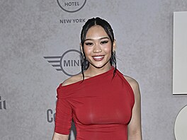 Sunisa Lee na veírku plavkového vydání magazínu Sports Illustrated v New Yorku...