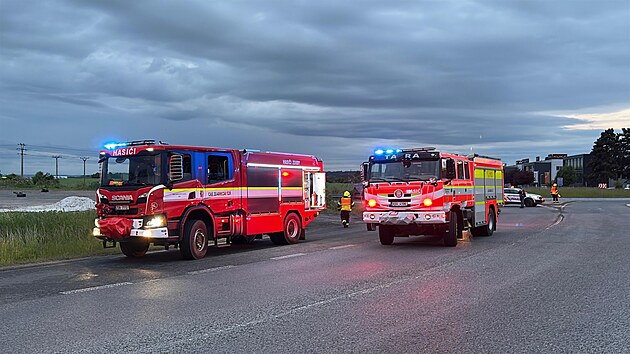 Nehoda osobního auta na dálnici D8 u Prahy (18. kv�tna 2025)