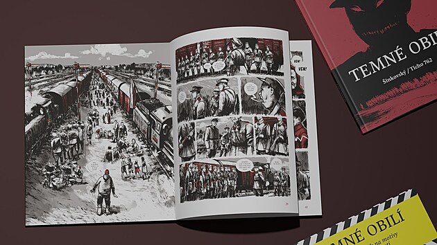 Komiks Temn obil je vnovan masakru na vdskch ancch. Autoi dlo pedstavili v Praze na veletrhu Svt knihy. 29. kvtna tak uin v Muzeu Komenskho v Perov a 17. ervna ve Vdeck knihovn v Olomouci.