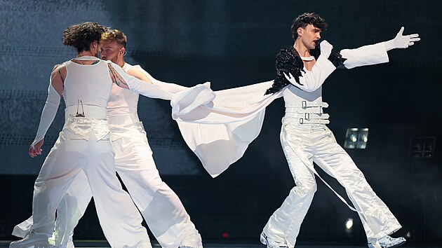 Adonxs na druhém semifinále Eurovision Song Contest v Basileji (15. kv�tma...