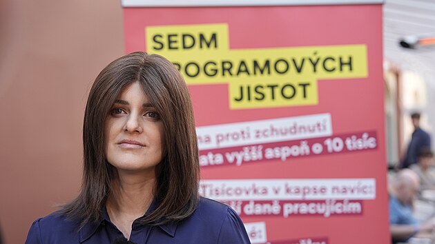 Pedsedkyn SOCDEM Jana Malov v Lidovm dom, sdle strany v centru Prahy