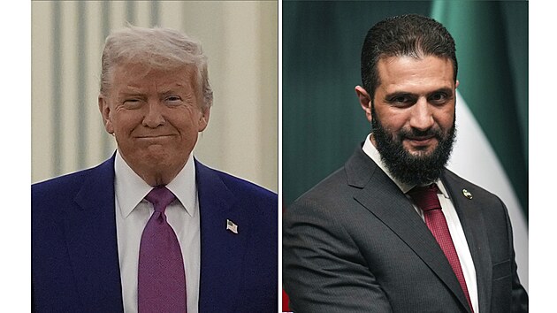 Americk prezident Donald Trump a syrsk vdce Ahmad ara.