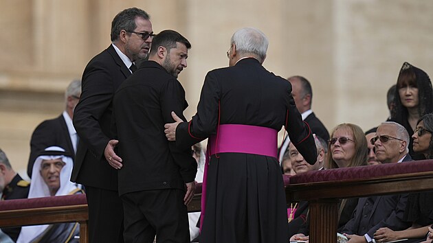 Volodymyr Zelenskyj na inauguran mi papee Lva XIV. (18. kvtna 2025)