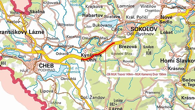V pondl 19. kvtna zaala avizovan oprava dlnice D6 mezi mimorovovmi kiovatkami u Tisov a Kamennho Dvora na Sokolovsku. idii musej potat s komplikacemi.