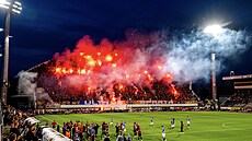 Fanouci Sparty bhem finále poháru v Olomouci.