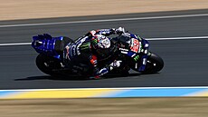 Fabio Quartararo bhem kvalifikace na Velkou cenu Francie MotoGP.