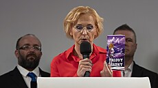 Pedsedkyn KSM Kateina Konená na tiskové konferenci hnutí Stailo!. (16....