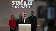 Mluví hnutí Stailo! a volební lídr v Pardubickém kraji Roman Roun na tiskové...