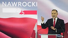 Kandidát opoziní partaje Právo a spravedlnost Karol Nawrocki (2. bezna 2025)