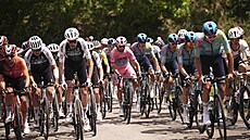 Cyklisté bhem 9. etapy Gira