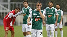 Fotbalisté Jablonce bhem utkání proti Slavii