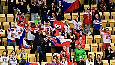 etí fanouci podporují hokejisty pímo v Herningu.