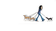 Alík je na procházce se svou opatrovnicí. Jeho majitel od ní dostává videa a...