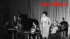 Zpvaka Judita eovská zpívá s orchestrem Slávy Kunsta v roce 1962.