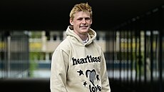 �eský desetiboja� Tomas Järvinen na tiskové konferenci p�ed startem venkovní...