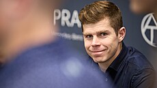 Juraj Sagan na tiskové konferenci týmu ATT Investments