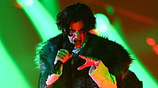 Marko Bosnjak na prvním smifinále soute Eurovision Song Contest v Basileji...