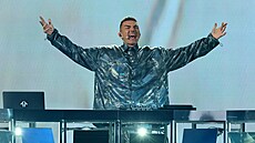 Gabry Ponte na finále Eurovision Song Contest v Basileji (17. kv�tna 2025).