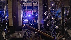 Ruským úderem poniený Park Hotel v Charkov, kde pobývali novinái. (11. ledna...