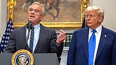 Americký ministr zdravotnictví Robert F. Kennedy mladí po boku amerického...