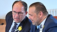 Ministr zemdlství Marek Výborný a ministr kultury Martin Baxa na výjezdním...
