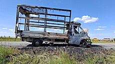 Auto na D35 zaalo hoet, jeho idi zabránil tragédii. (13. kvtna 2025)