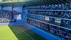 Souástí nového olíku má být i unikátní úzká tribuna na východní stran...