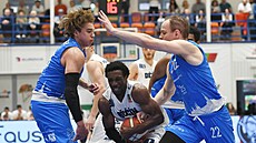 Dín, 19.5.2025, BK Dín - Olomoucko, 1. zápas série o bronz v NBL. Jordan...