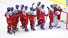 ei slaví na svtovém ampionátu výhru proti Maarsku.