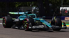Lance Stroll z Aston Martin na okruhu Imola