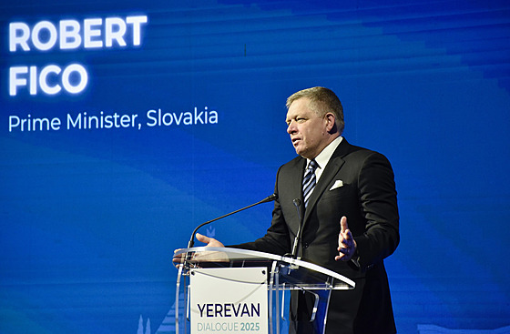 Robert Fico p�i náv�t�v� Arménie (26. kv�tna 2025)