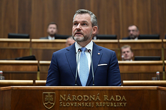 Slovenský prezident Peter Pellegrini v Národní rad� (28. kv�tna 2025)