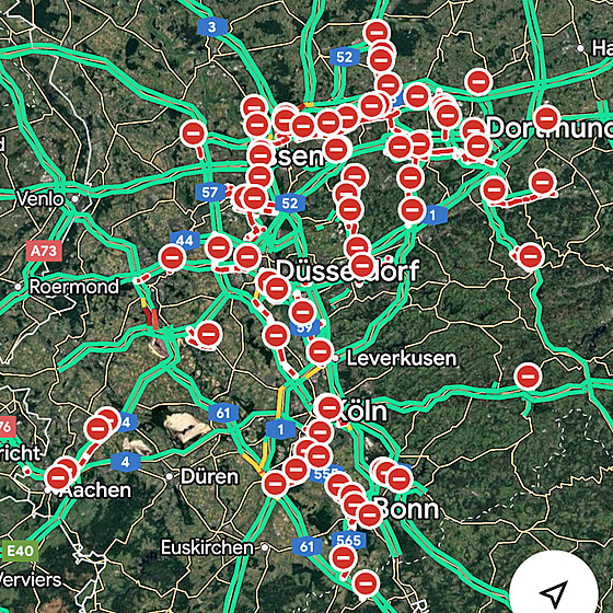 Mapy od spolenosti Google matou idie falenými uzavírkami (29. kvtna 2025)
