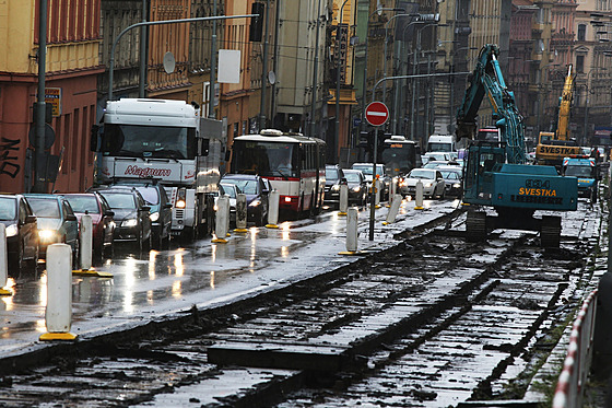 Plzeská ulice v Praze, rekonstrukce tramvajové trati (2015)