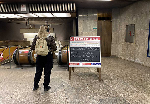 Peruený provoz metra C v úseku Kaerov - Praského povstání (20. kvtna 2025)