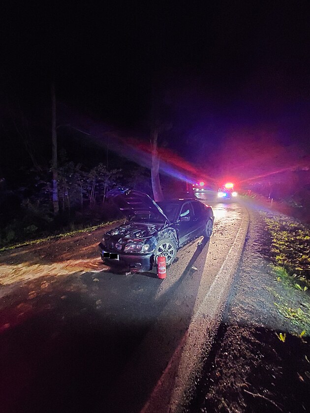 Po krátké honice s policií dostal mladík s autem smyk a narazil do stromu. Pi...